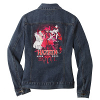 Hazbin Hotel, Graphic, Funny, Alastor, Hazbin, Hotel, Angel Dust, Radi Ladies Denim Jacket | Artistshot