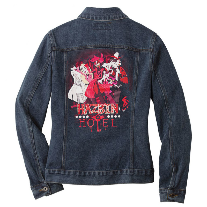 Hazbin Hotel, Graphic, Funny, Alastor, Hazbin, Hotel, Angel Dust, Radi Ladies Denim Jacket by SHRIIIO ARTIST | Artistshot