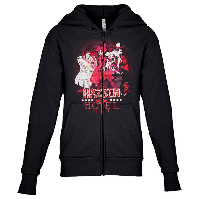 Hazbin Hotel, Graphic, Funny, Alastor, Hazbin, Hotel, Angel Dust, Radi Youth Zipper Hoodie by SHRIIIO ARTIST | Artistshot