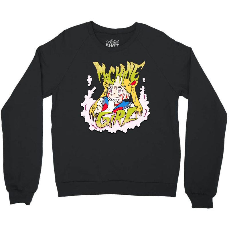 Machine Girl Crewneck Sweatshirt by poppyallen | Artistshot