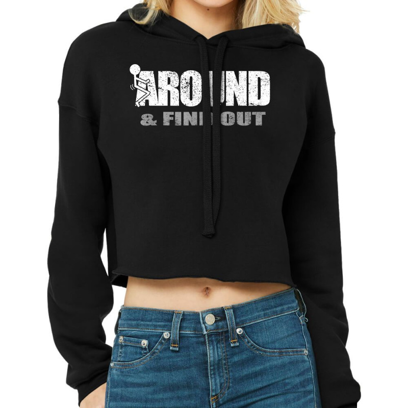 Fuck Around And Find Out Men Funny Christmas Holiday Cropped Hoodie by CUSER3772 | Artistshot