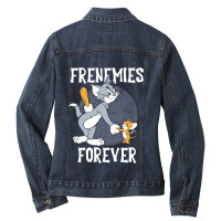 Cute Graphic  Don't Fence Me In Ladies Denim Jacket | Artistshot