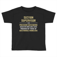 Section Supervisor I Do Precision Guesswork. Funny Gift Toddler T-shirt | Artistshot