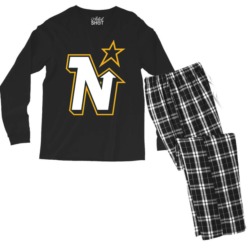 Vintage Minnesota Hockey Retro North Stars Men's Long Sleeve Pajama Set | Artistshot