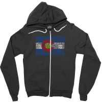 Colorado Fourteeners State Flag 53 14ers Tee Zipper Hoodie | Artistshot