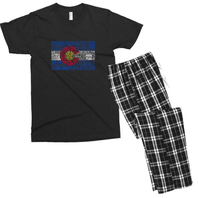 Colorado Fourteeners State Flag 53 14ers Tee Men's T-shirt Pajama Set | Artistshot