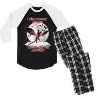 Cat I Ride Dragons Brooms Are For Amateurs Halloween Men's 3/4 Sleeve Pajama Set | Artistshot