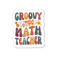 Floral Retro Groovy Math Teacher Matching Student Subject Mens Best Sticker | Artistshot