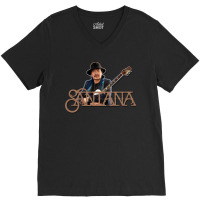 Guitarist Musician Retro Vibe Graphic V-neck Tee | Artistshot