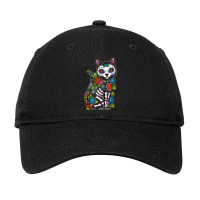 Cat Sugar Skull Mexico Calavera Dia De Los Muertos Halloween Adjustable Cap | Artistshot