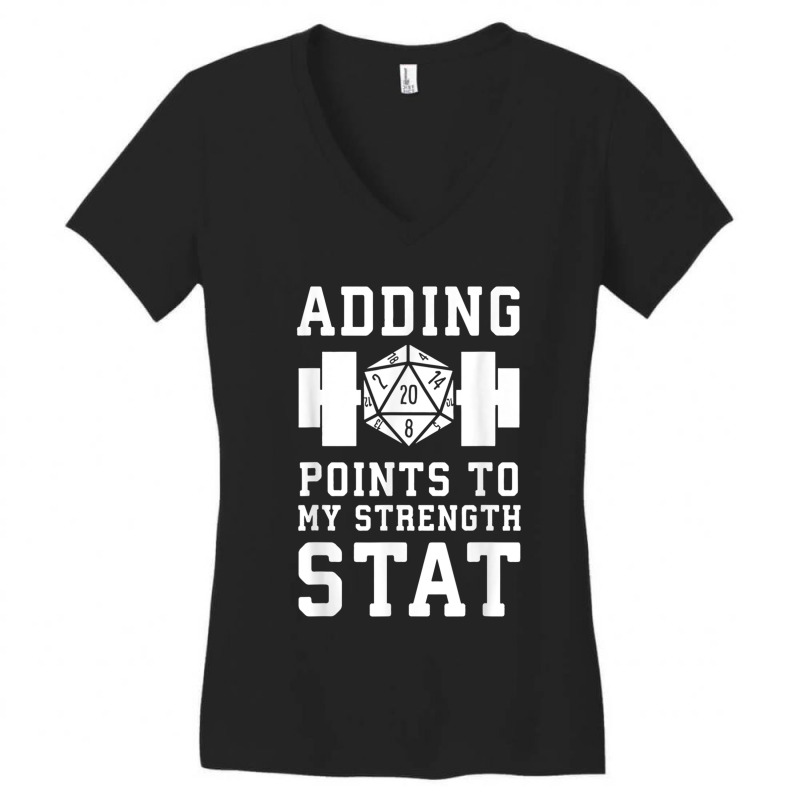 Adding Points To My Strength Stat Characters Cartoon Gifts Women's V-neck T-shirt | Artistshot