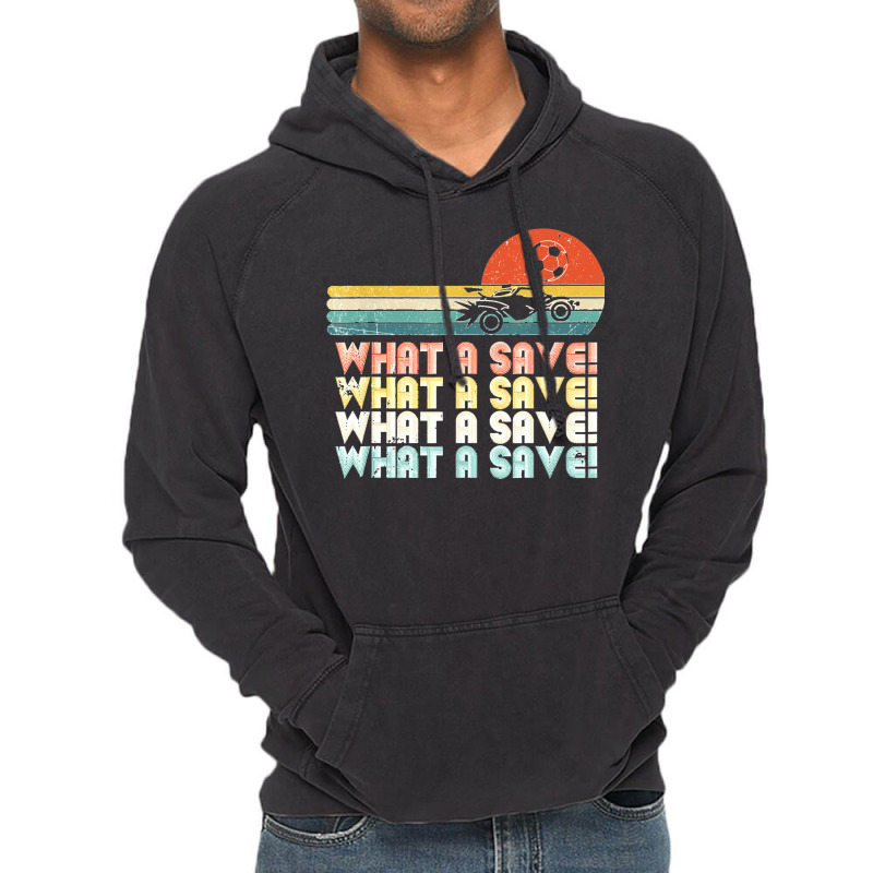 What A Save Vintage Retro Rocket Soccer Car League Vintage Hoodie by cm-arts | Artistshot