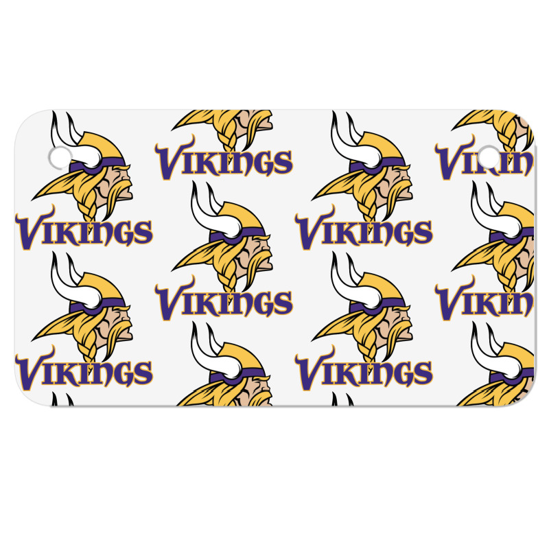 Stadium Vikings Fun Motorcycle License Plate | Artistshot