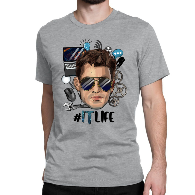 Male Information Technology Life Classic T-shirt by HRA Design Shop | Artistshot