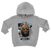 Black Bald Man Information Technology Life Toddler Hoodie | Artistshot