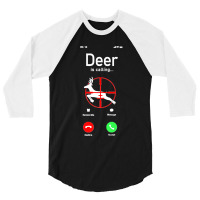 Buck Deer Hunting Hunter Phone Display Vintage Deer Is Premium 3/4 Sleeve Shirt | Artistshot