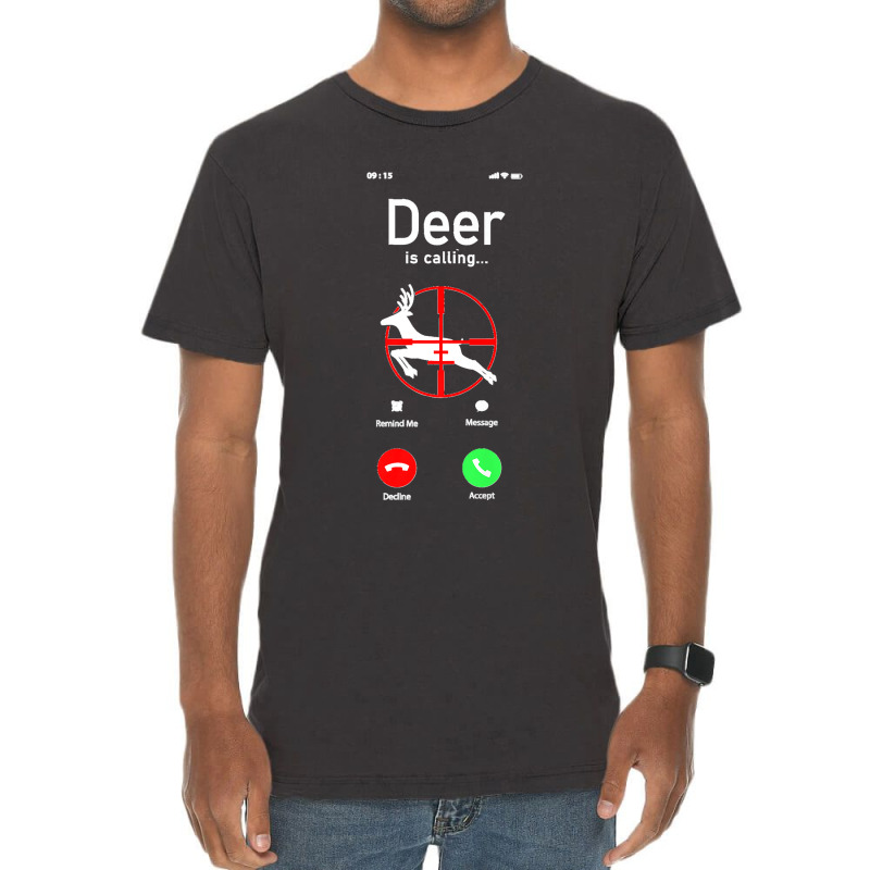 Buck Deer Hunting Hunter Phone Display Vintage Deer Is Premium Vintage T-Shirt by cm-arts | Artistshot