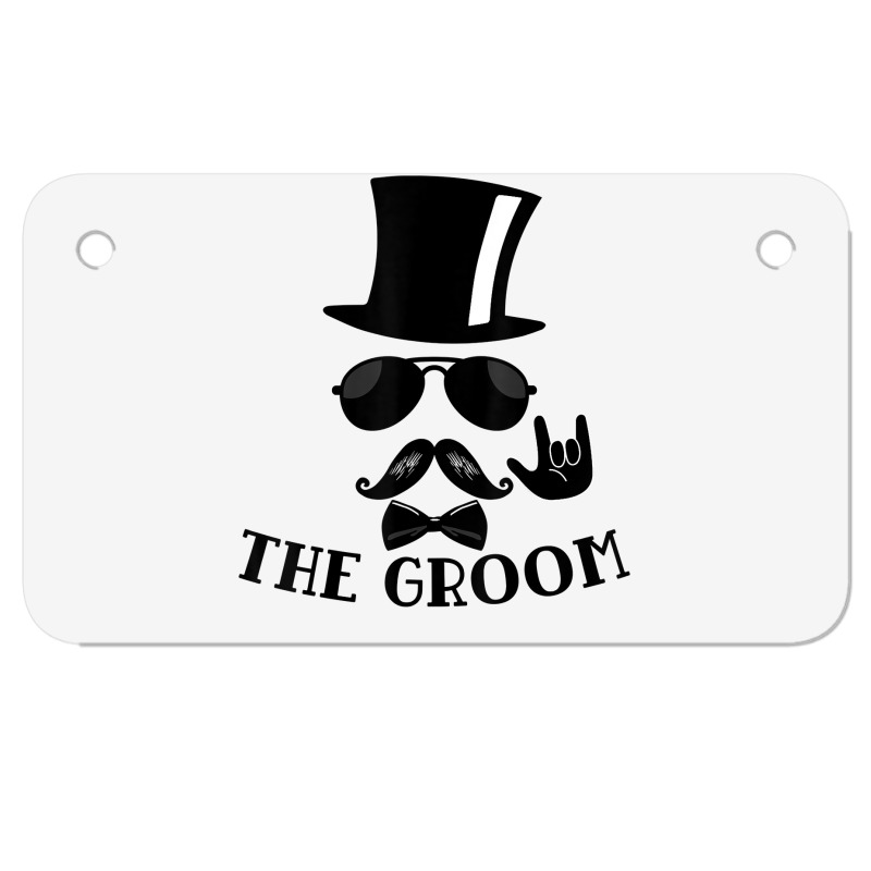 Mens The Groom Bachelor Party Groomsmen Gifts Gift Motorcycle License Plate | Artistshot