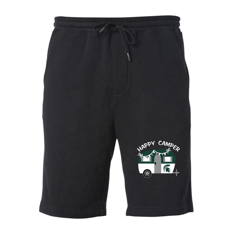 Michigan State Spartans Camping Vintage Camping Car Fleece Short | Artistshot