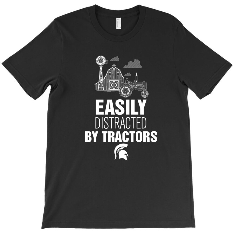 Michigan State Spartans Distracted By Tractors T-shirt | Artistshot