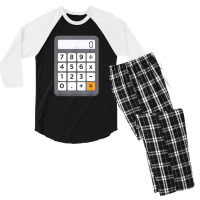 Funny Accountant Halloween Costume Outfit Math Calculator Men's 3/4 Sleeve Pajama Set | Artistshot