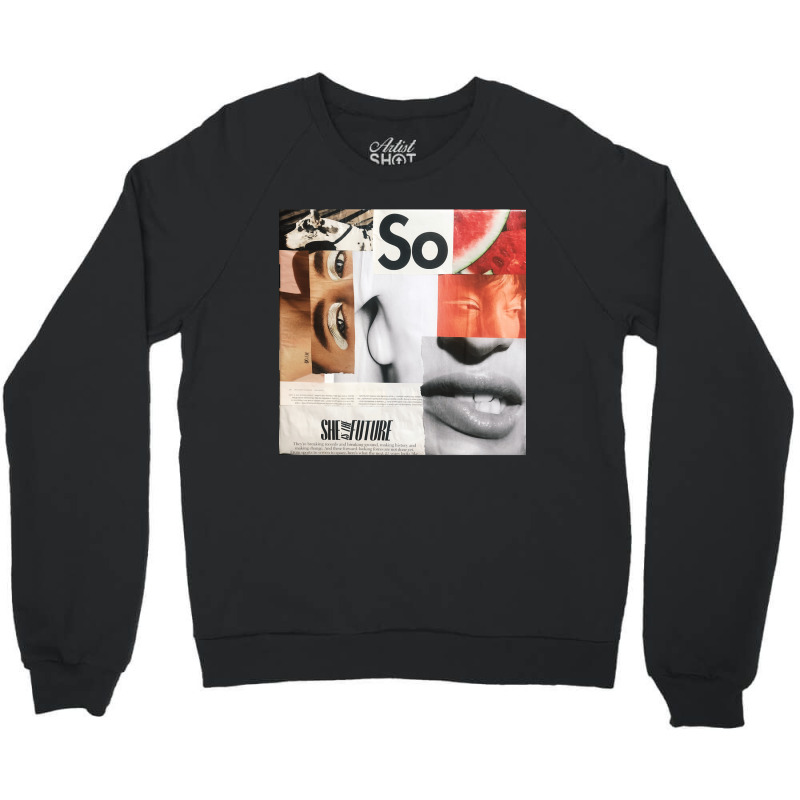 Her Magazine Collage Crewneck Sweatshirt by AnitaKovich | Artistshot