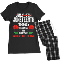 Juneteenth My Ancestors Free Black African Flag Pride Fist Characters  Women's Pajamas Set | Artistshot