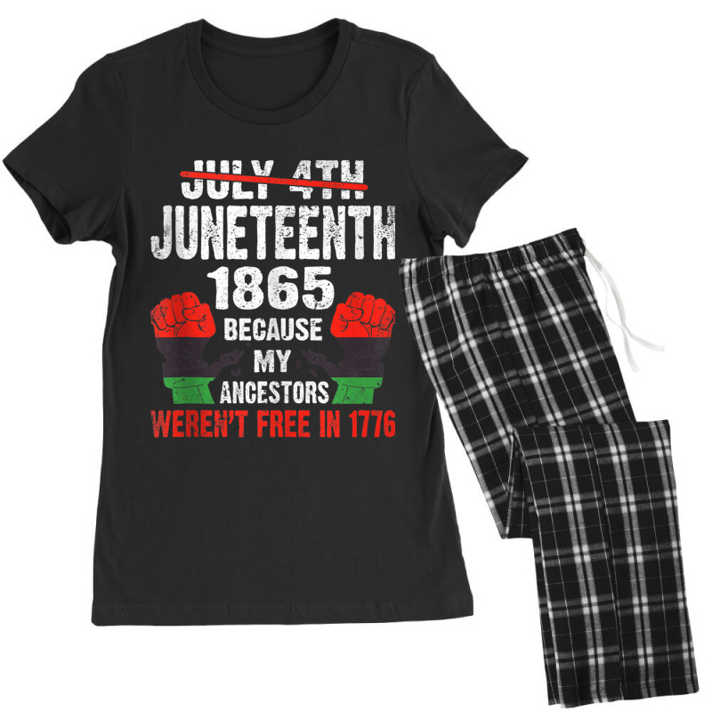 Juneteenth My Ancestors Free Black African Flag Pride Fist Characters  Women's Pajamas Set by KhalilDesign | Artistshot