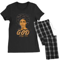 African American Girl God Says I Am Black Pride Melanin Music Vintage  Women's Pajamas Set | Artistshot