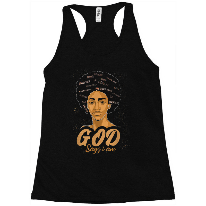 African American Girl God Says I Am Black Pride Melanin Music Vintage  Racerback Tank by TyrellDesign | Artistshot