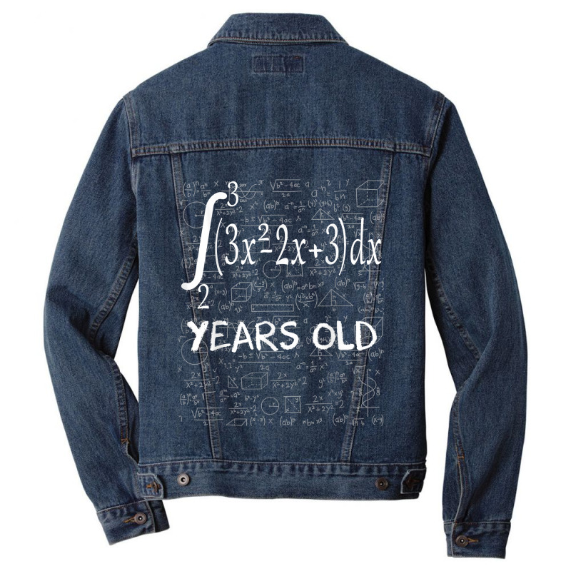 Funny Math Geek 17th 17th Birthday Estimation Calculations Day Gift Men Denim Jacket by Aria-Proctor | Artistshot