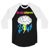 Funny Brainstorm Good Idea Lightbulb Thunder 3/4 Sleeve Shirt | Artistshot