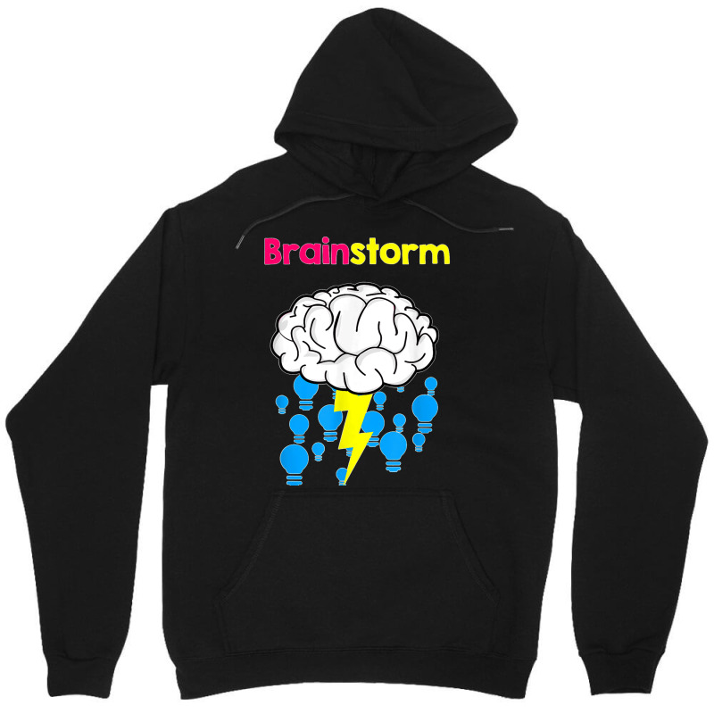 Funny Brainstorm Good Idea Lightbulb Thunder Unisex Hoodie | Artistshot