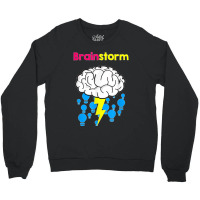 Funny Brainstorm Good Idea Lightbulb Thunder Crewneck Sweatshirt | Artistshot