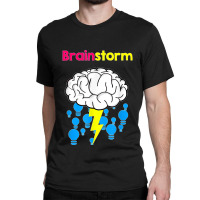 Funny Brainstorm Good Idea Lightbulb Thunder Classic T-shirt | Artistshot