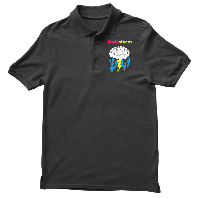 Funny Brainstorm Good Idea Lightbulb Thunder Men's Polo Shirt | Artistshot