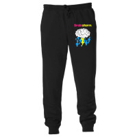 Funny Brainstorm Good Idea Lightbulb Thunder Unisex Jogger | Artistshot