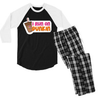 I Run On Dunkin Men's 3/4 Sleeve Pajama Set | Artistshot