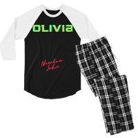 Olivia Newton John Totally-v0efp Men's 3/4 Sleeve Pajama Set | Artistshot