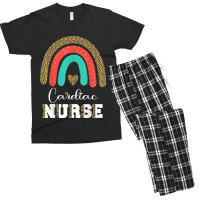 Cardiac Nurse Leopard Cardiologist Graduation Cardiology Men's T-shirt Pajama Set | Artistshot