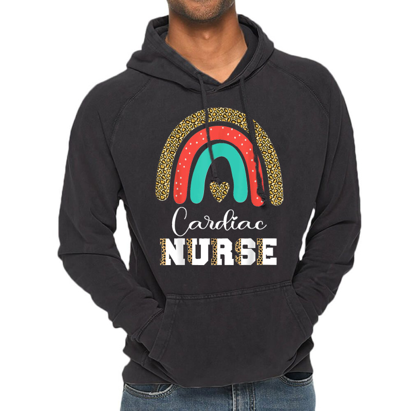 Cardiac Nurse Leopard Cardiologist Graduation Cardiology Vintage Hoodie by cm-arts | Artistshot