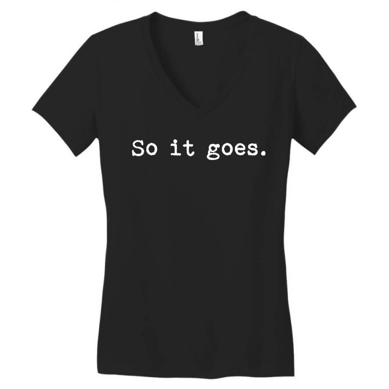 So It Goes Novel Reading Book Lovers T Women's V-Neck T-Shirt by nhan0105 | Artistshot