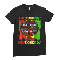 Juneteeth Is My Independence Day Black Women History Month Characters  Ladies Fitted T-shirt | Artistshot