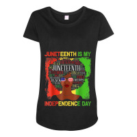 Juneteeth Is My Independence Day Black Women History Month Characters  Maternity Scoop Neck T-shirt | Artistshot