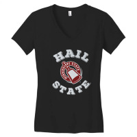 Mississippi State Bulldogs Hail State Cowbell Women's V-neck T-shirt | Artistshot