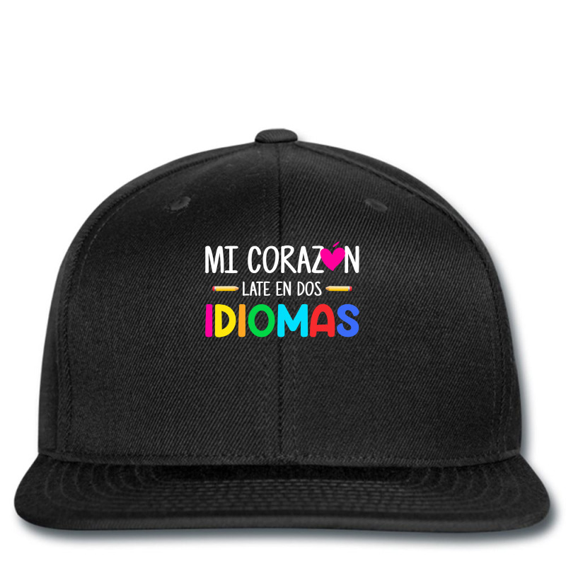 Mi Corazon Late En Dos Idiomas, Bilingual Spanish Teacher Printed hat by new121 | Artistshot