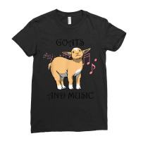 Funny Musician Goat Farm Animal Music Ladies Fitted T-shirt | Artistshot