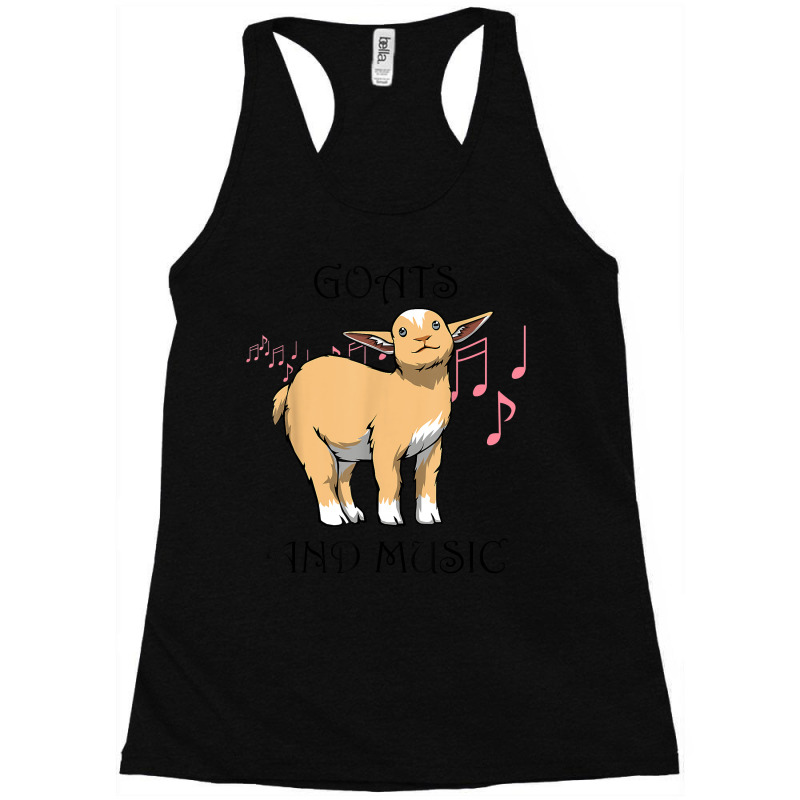 Funny Musician Goat Farm Animal Music Racerback Tank by NormMoskop | Artistshot