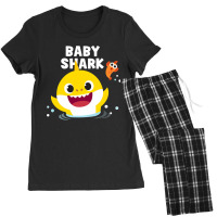 Pinkfong Baby Shark  With Text Women's Pajamas Set | Artistshot