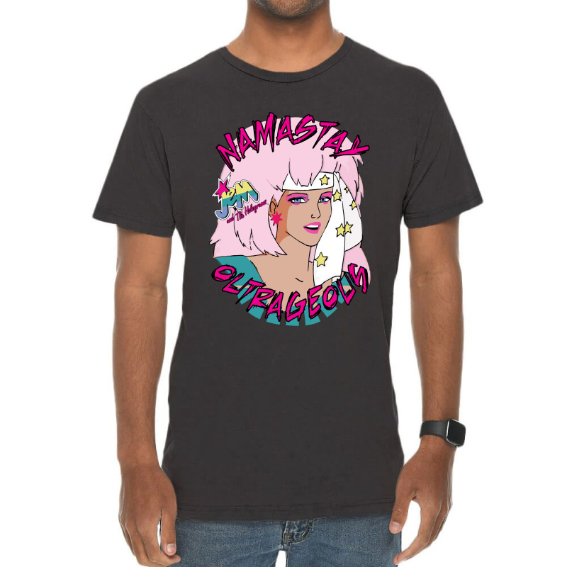 Jem And The Holograms Yoga Outrageous Namastay In Bed 80s Party Mask Vintage T-Shirt by AnitaKovich | Artistshot